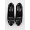 High -heeled shoes with open toe