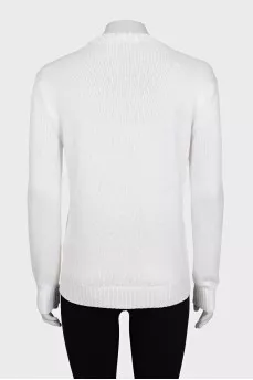 Sweater with silk patch