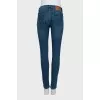 Blue skinny jeans with a mid-rise