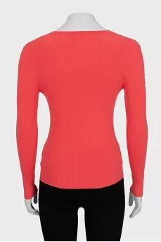 Pink slim-fit pullover