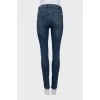 Blue jeans with a ripped effect