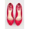 Lacquered pink shoes