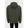 Men's green hoodie with embroidered logo