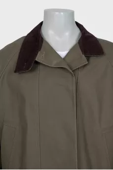 Men's green straight-cut jacket