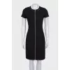 Black dress with a golden zipper