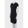 Black dress with a golden zipper