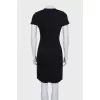 Black dress with a golden zipper