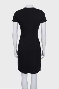 Black dress with a golden zipper