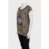 Loose animal print t-shirt