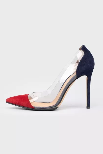 Shoes with transparent inserts