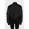 Black jacket with brand logo