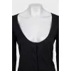Black cashmere and silk cardigan