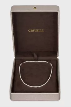 Gold necklace with diamonds