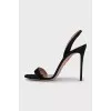 Black suede sandals