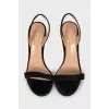 Black suede sandals