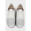 Gray quilted leather sneakers
