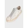 White lace sneakers