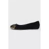 Black Suede Ballerina Shoes ChangeClear
