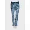 Blue velvet trousers