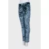 Blue velvet trousers