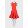 Wool and cashmere dress with a flared skirt