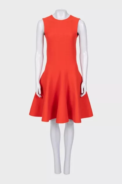 Wool and cashmere dress with a flared skirt