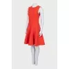 Wool and cashmere dress with a flared skirt