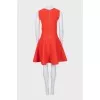 Wool and cashmere dress with a flared skirt