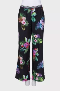 Black suit with floral print