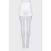 White shorts with patch pockets