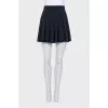 Black high-waist pleated skirt