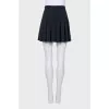 Black high-waist pleated skirt