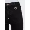Black skinny-fit jeans with embellishments
