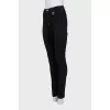 Black skinny-fit jeans with embellishments