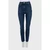 High-waisted skinny jeans