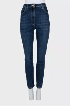 High-waisted skinny jeans