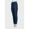 High-waisted skinny jeans