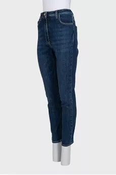 High-waisted skinny jeans