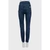 High-waisted skinny jeans