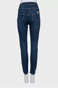 High-waisted skinny jeans