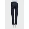 Сині джинси skinny fit з лого