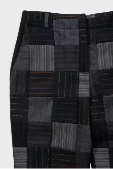 Flared trousers with a print