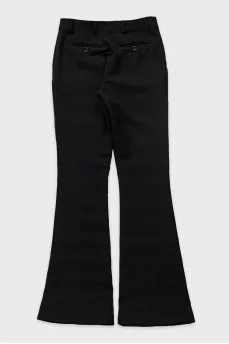 Flared trousers with a print