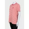 Striped T-shirt with patch