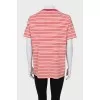Striped T-shirt with patch