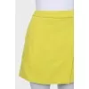 Green wool shorts skirt