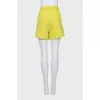 Green wool shorts skirt