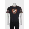 Men's straight-cut T-shirt with print