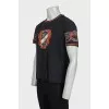 Men's straight-cut T-shirt with print