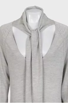 Gray dress with ties